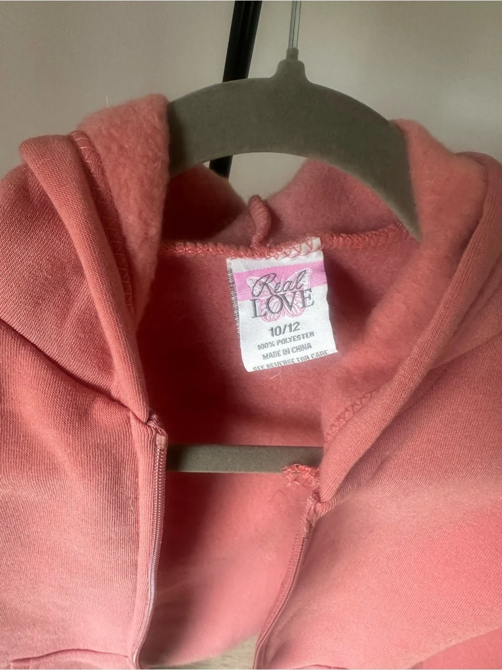 Kids Pink Zip-Up Hoodie Jacket